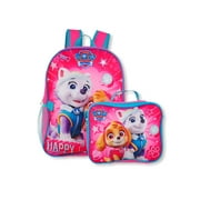 Girls Paw Patrol Happy Skye Everest Backpack 16" w/ Detachable Lunch Bag Pink