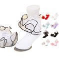 thumbnail image 1 of Girls Pearl Lace Ruffle Mid‑Calf Socks, Baby Toddler Princess Frilly Socks, Soft Cotton‑Blend Kids Dress Socks for Little Girls Party Daily Dress‑up, 1 of 6