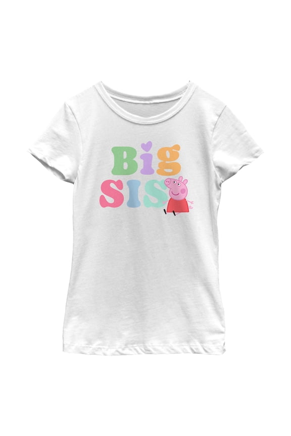Girls Peppa Pig Big Sis T Shirt