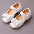 thumbnail image 1 of Girls' Performance Dance Shoes with Shiny Rhinestone Accents and Leather Bow, 1 of 8