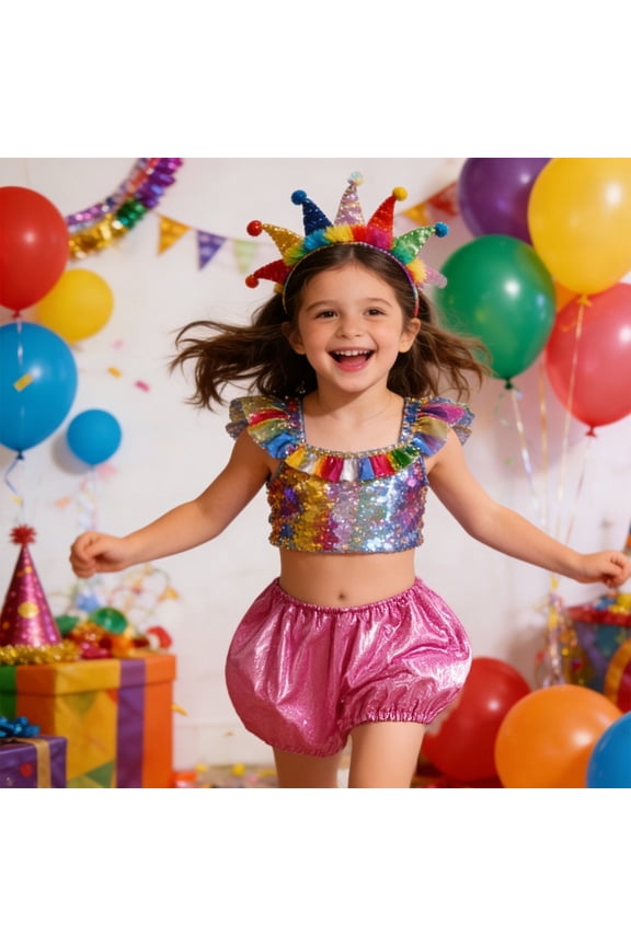 Girls Performance Hot Pants with Sequins Glitter for Stage Show Versatile Dance and