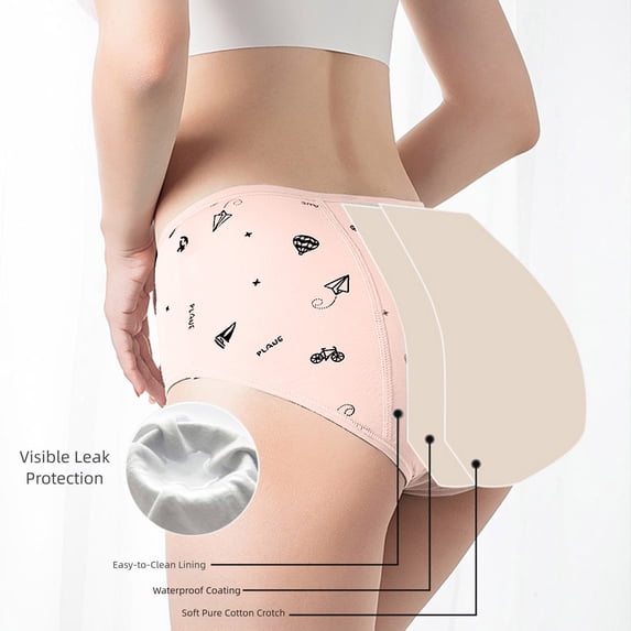Girls Period Panties Menstrual Leakproof Protective Safety Underwear Leak Free Active Briefs Kids