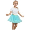 thumbnail image 1 of Girls Petticoat Skirts Elastic Waist A Line Ruffle Frill Puffy Crinoline Underskirt for Kids Flower Dress Party Gown, Blue, M, 1 of 6