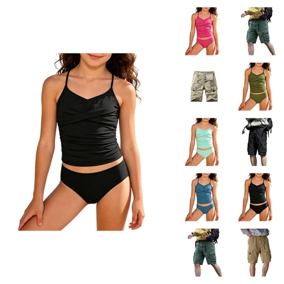 Girls Piece Split Swim For Girls Conservative Beachwear With Cup Adjustable Straps Skirted Bottom Comfortable And Cute