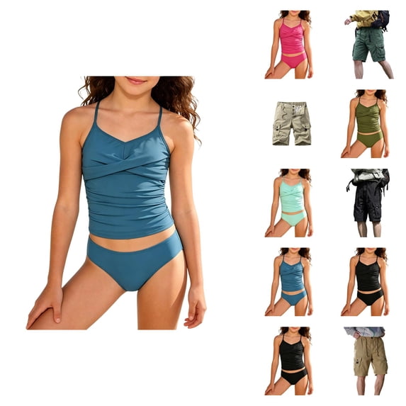 Girls Piece Split Swim For Girls Conservative Beachwear With Cup Adjustable Straps Skirted Bottom Comfortable And Cute