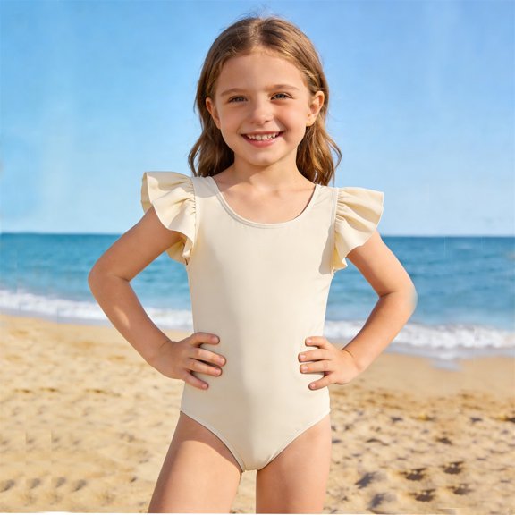 Girls Piece Swimsuit with Bow Cute Print Bathing for Toddler Kids and Baby Pool Anime Girls 12 14 6-7 Years