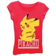 thumbnail image 1 of Girls' Pikachu Sitting Short Sleeve Graphic T-Shirt, 1 of 1