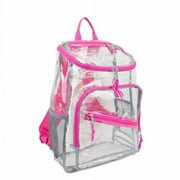 Girls Pink Clear Top Loader Backpack