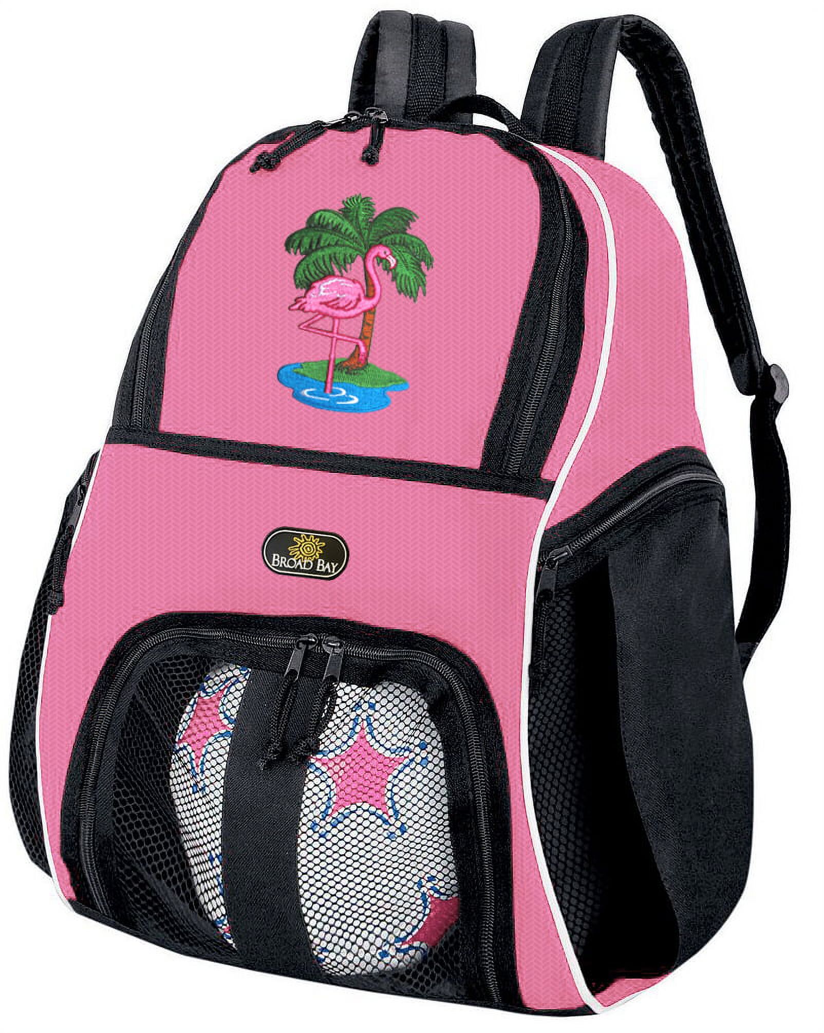 Girls Pink Flamingo Soccer Backpack or Womens Flamingo Volleyball Bag - image 1 of 4
