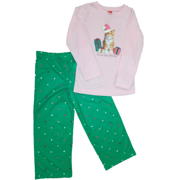 Polka dot kids christmas pajamas sale