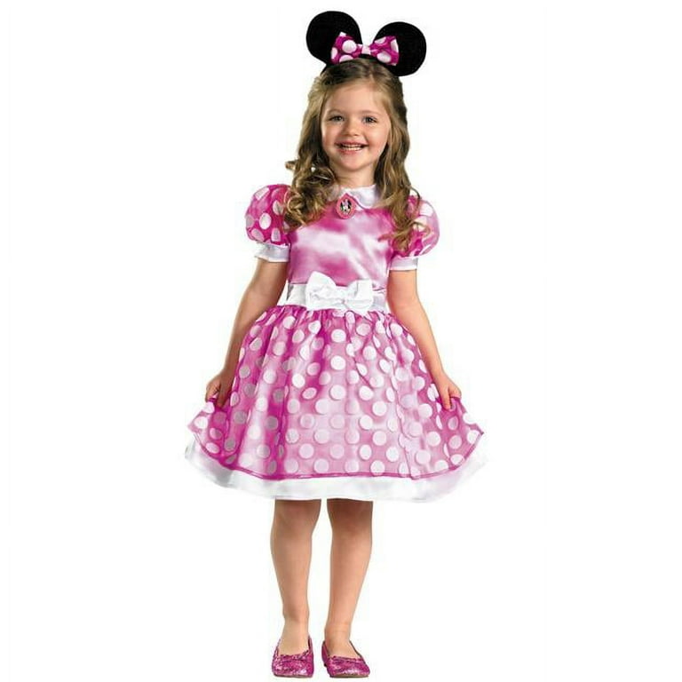 Girls Pink Minnie Mouse Classic Costume