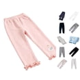 thumbnail image 1 of Girls Pink Pants Lounge Soft Athletic Performance Casual Full Length Basic Leggings Stretchy Legging Footless Tight Pants 5-6 Years, 1 of 4
