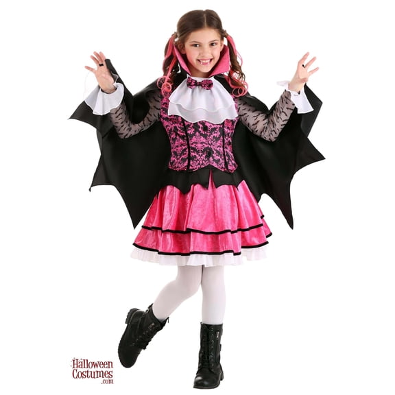 Girls Pink Vampire Costume