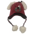 thumbnail image 1 of Girls Pink & White Puppy Dog Themed Trapper Hat, 1 of 1