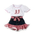 thumbnail image 1 of Girls' Pink and Denim Sparkle Skirt Set Size 5, 1 of 1