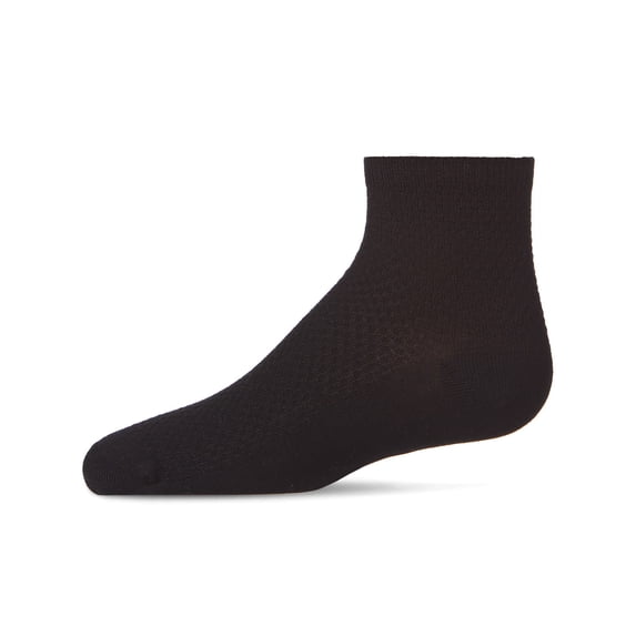 MeMoi  Pique Stitch Anklet Socks - Girls - Female, 0, Black