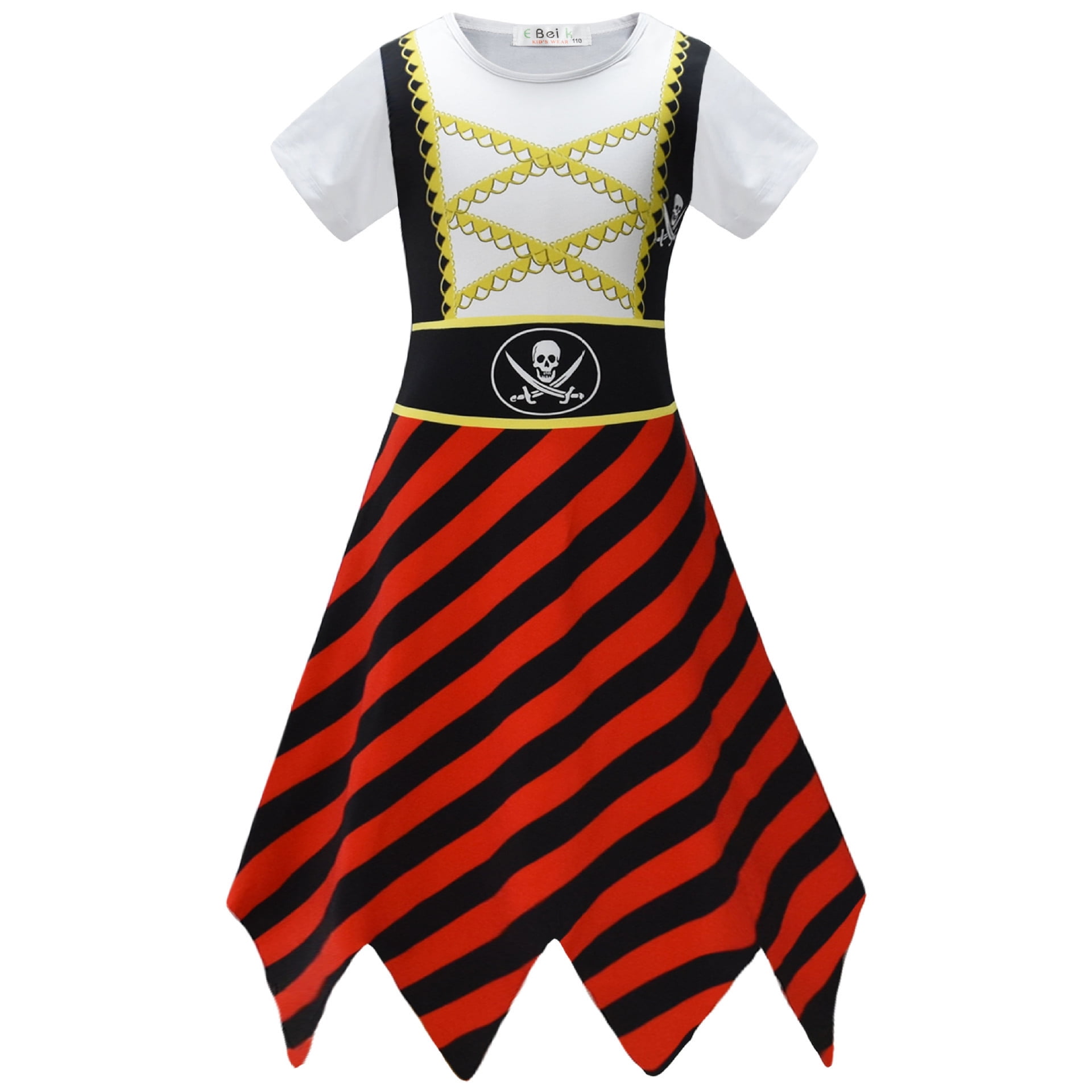 Girls Pirate Costume Set - Dress, Hat, Eye Patch, Accessories For Halloween & Dress Up - View #8