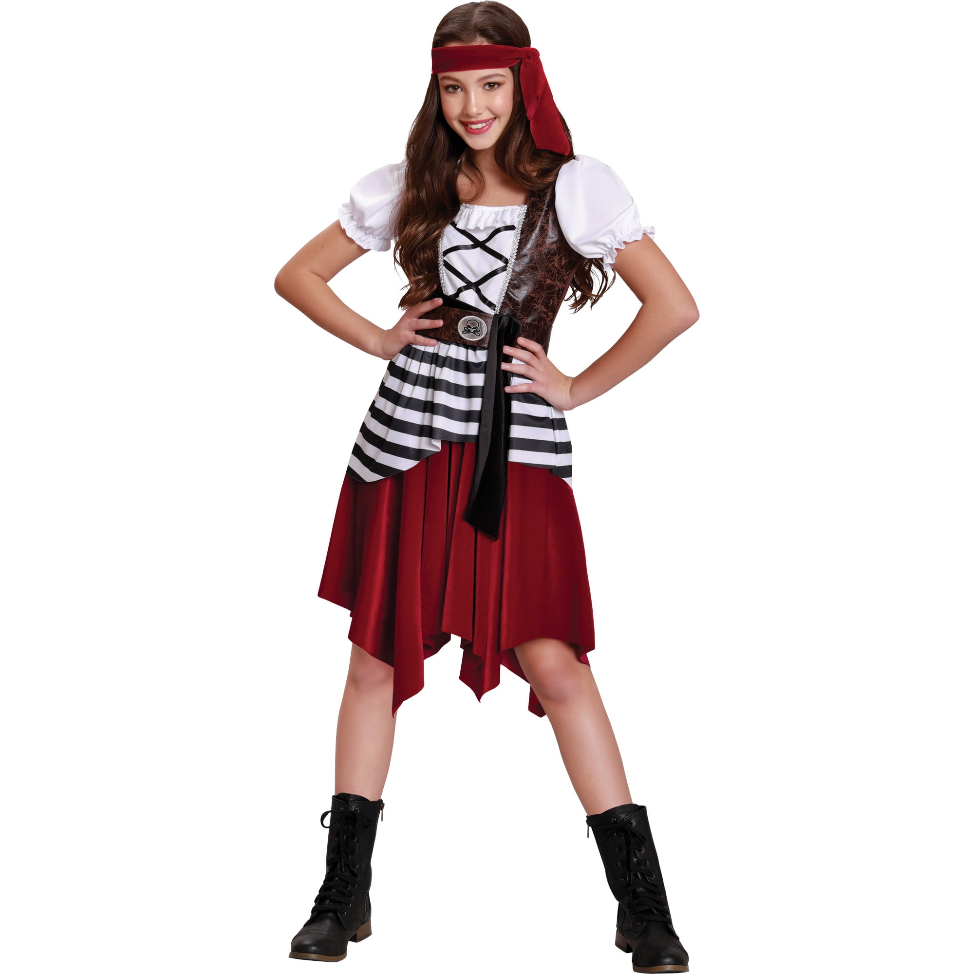 Girls Pirate Girl Halloween Costume, Large