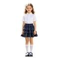 thumbnail image 1 of Girls Plaid Skirt Ruffle Tiered Layered Skort Pleated Uniform Mini Skirts | Flowy, Elastic Low Rise, Casual, Tartan Skirt, Going Out, Y2K, Pleated Skirts for Girl, Back To School Fashion Clothes, 1 of 7