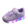 thumbnail image 1 of Girls Platform Light Up Slip On Sneakers Flashing Lightweight Mesh Breathable Adorable Running Shoes, 1 of 4