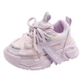 thumbnail image 1 of Girls Platform Slip On Sneakers Kids Lightweight Thick Sole Walking Shoes Comfortable Mesh Tennis Shoes, 1 of 5