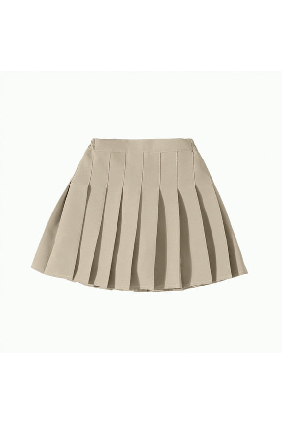 Girls Pleated Mini Skirt High Waist Tennis School Uniform Skirts
