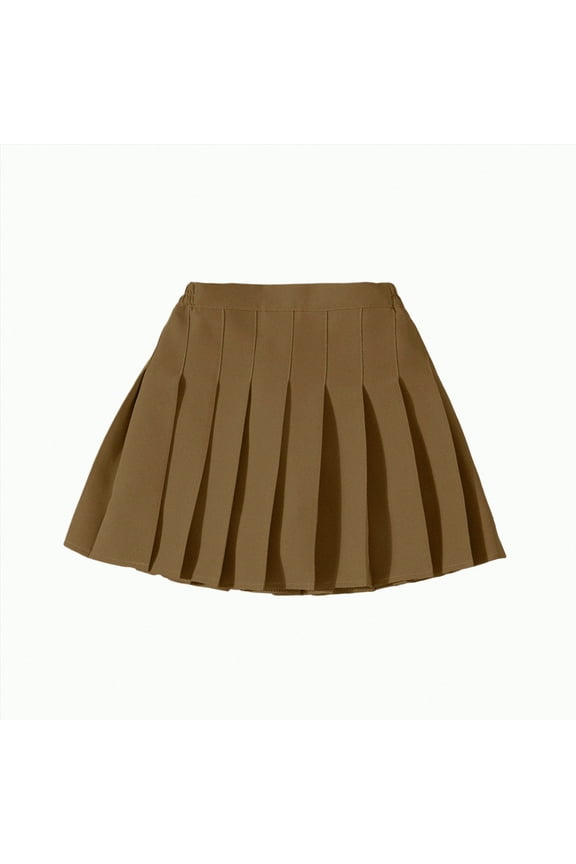 Girls Pleated Mini Skirt High Waist Tennis School Uniform Skirts