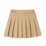 Girls Pleated Mini Skirt with Built-in Shorts Elastic Back Waist A-Line ...