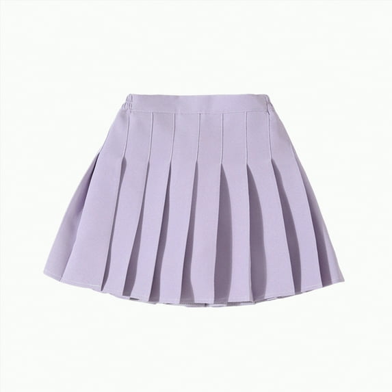 Girls' Pleated Plaid Mini Skirt with Shorts Girl Uniform School Tennis Skater Skirts Skort
