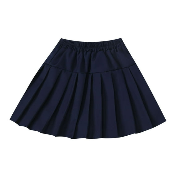 Girls Pleated Skirt Built in Shorts Children's Elastic Waist Tennis Athletic Flowy Skirts School Kids Teen Cotton Skorts Skirt 2-15 Years