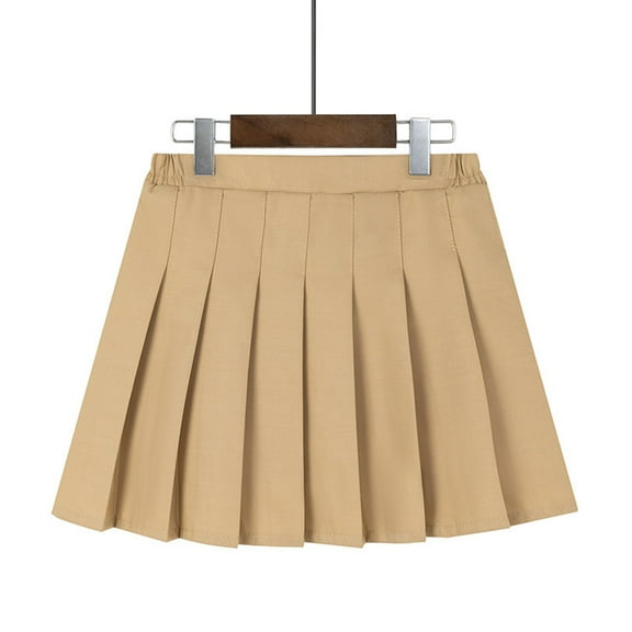 Girls Pleated Skirt Built in Shorts Leggings Children's Elastic Waist Tennis Athletic Flowy Skirts School Kids Teen Cotton Skorts Skirt
