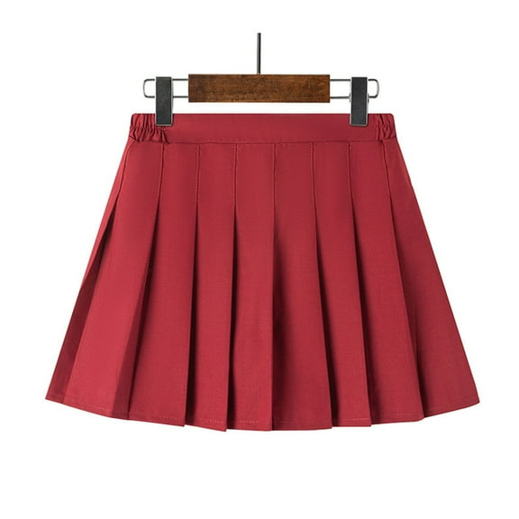 Girls Pleated Skirt Built in Shorts Leggings Children's Elastic Waist Tennis Athletic Flowy Skirts School Kids Teen Cotton Skorts Skirt