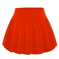 thumbnail image 1 of Girls Pleated Skirt Elastic Waist Uniform Plaid Skirt (Red 7-8 Years), 1 of 3
