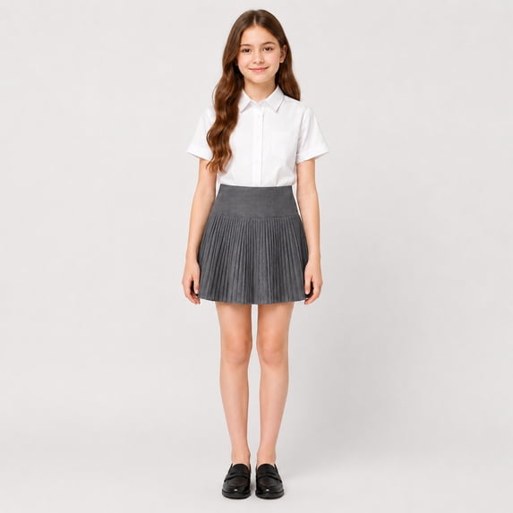 Girls' Pleated Skirt Preppy Student Skirt School Uniform Clothing Campus Outfit