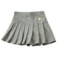 thumbnail image 1 of Girls Pleated Skirt School Mini Skirt Love Print Casual Skater Skirt Children Simple Clothing Casual Cute Comfy Outdoor Wear, 1 of 4