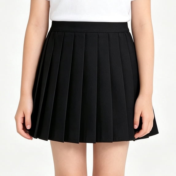 Girls Pleated Skirt School Uniform Skirt Casual Tennis Skirts Daily School Sports Holiday Party