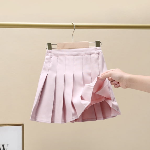 Girls Pleated Skirt School Uniform Skirts A-Line Tennis Skorts Bottoms High Waist Y2k Skater Skirts
