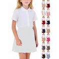 thumbnail image 1 of Girls Pleated Skirt,Sizes 2-17 Elastic Waist Cotton Comfortable Versatile School Uniform Skirt White, 1 of 8