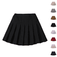 thumbnail image 1 of Girls Pleated Skirt with Shorts Tennis Skorts Solid School Uniform Skirts for Toddler/Big Kids Black 13-14Y(170), 1 of 6