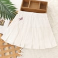 thumbnail image 1 of Girls Pleated Skirts with Shorts Elastic Waist Bow Casual Cotton Golf Skirts School Uniform Toddler Outfits, 8 Years, 1 of 3