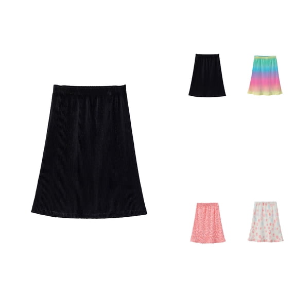 Girls' Pleated Tennis Skort with Built-in Shorts – Athletic Golf Pickleball Dance Running School Skirt for Ages 6–13T