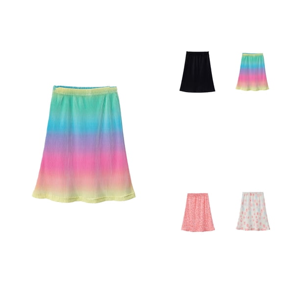 Girls' Pleated Tennis Skort with Built-in Shorts – Athletic Golf Pickleball Dance Running School Skirt for Ages 6–13T