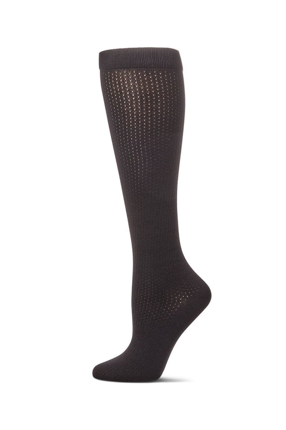 Pointelle Dot Knee High Socks - Girls - Female, 6, Black