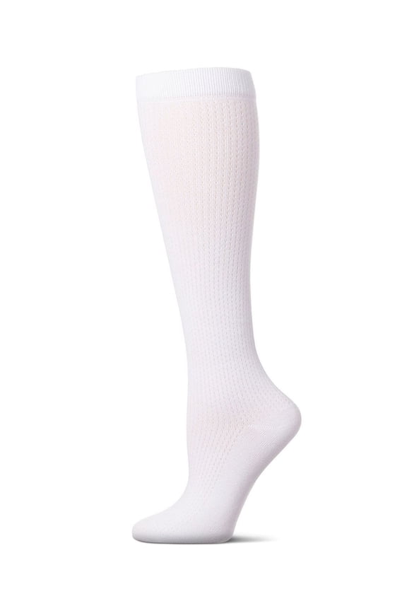 Pointelle Dot Knee High Socks - Girls - Female, 2, White