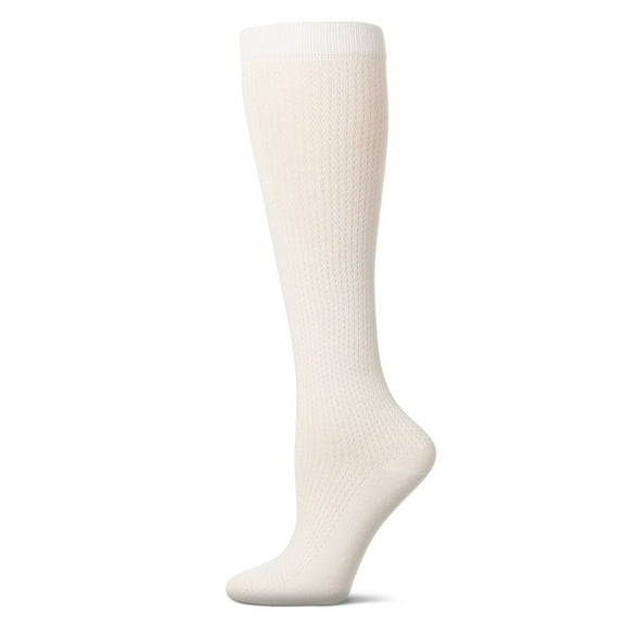 MeMoi  Pointelle Dot Knee High Socks - Girls - Female, 4, Winter White