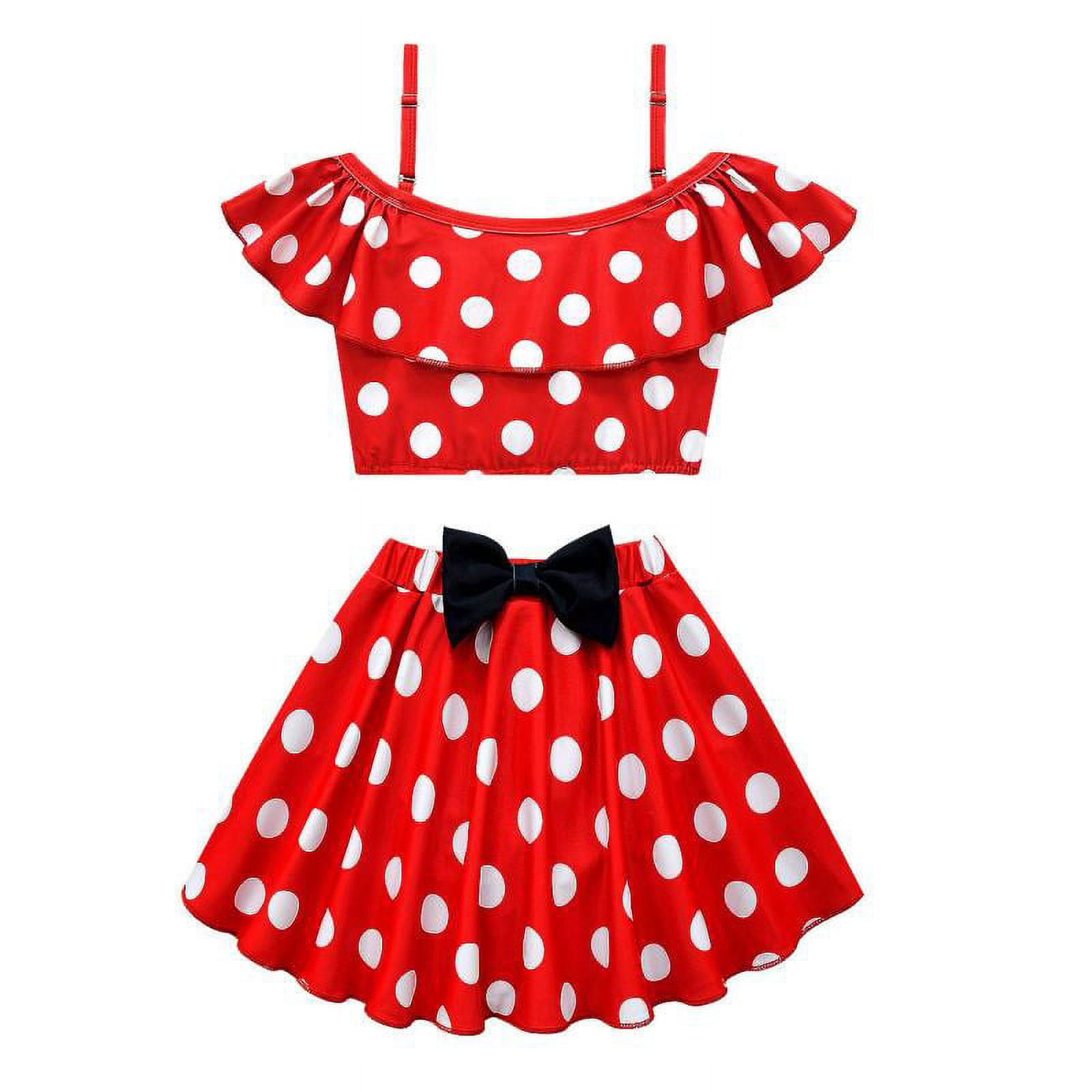 Girls' Chic Doll-style Polka Dot Two Pieces Set