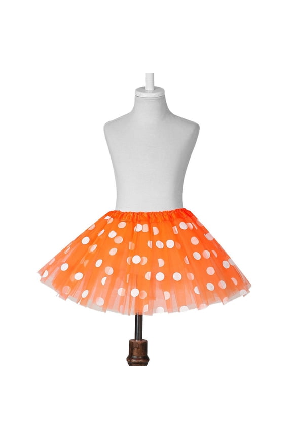Girls Polka Dots Tutu Skirt Kids Princess Ballet Tulle Tutu Dress-Up Birthday Christmas Tutu Costume for 2-8Y