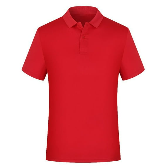 Girls Polo Shirt Red Short Sleeve Quick Dry Moisture Wicking School Uniform & Athletic Play Shirt for Kids Ages 4-10,Size 7-8T