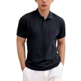 thumbnail image 1 of Girls Polo Shirt Short Sleeve Black Moisture Wicking Quick Dry School Uniform for Kids Ages 4-10,Size 11-12T, 1 of 4
