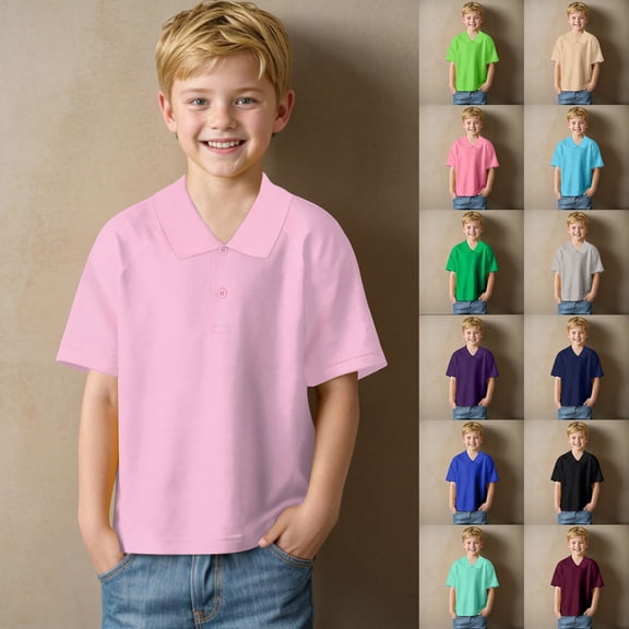 Girls Polo Shirt Short Sleeve Shirt for School Uniform Polo Shirts